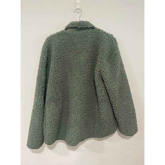 J.Crew Sherpa Barn Jacket Green Heritage Coastal Grandpa Core Large - Picture 5 of 6